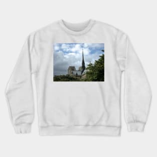 Paris Notre Dame de Paris Spire Before the Fire Crewneck Sweatshirt